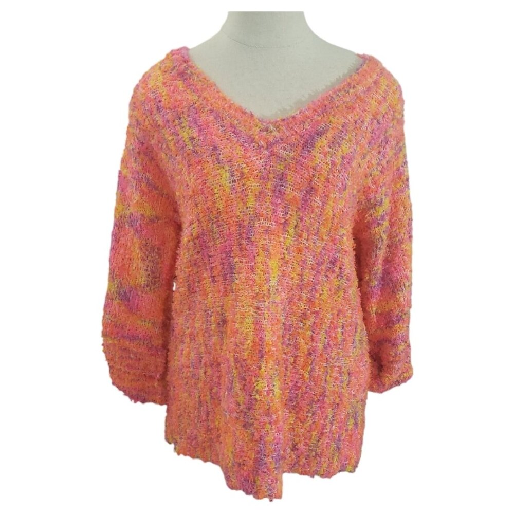 CT1992 Ethyl Kang Papillion Orange Multi Color Sweater M